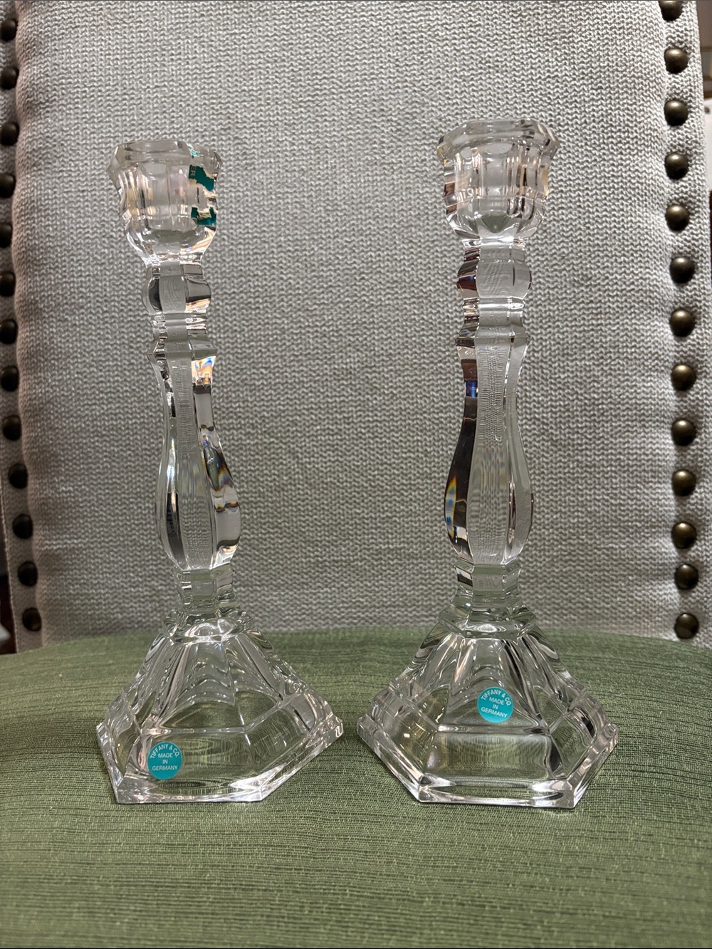 Tiffany & Co. Crystal Candlestick Pair